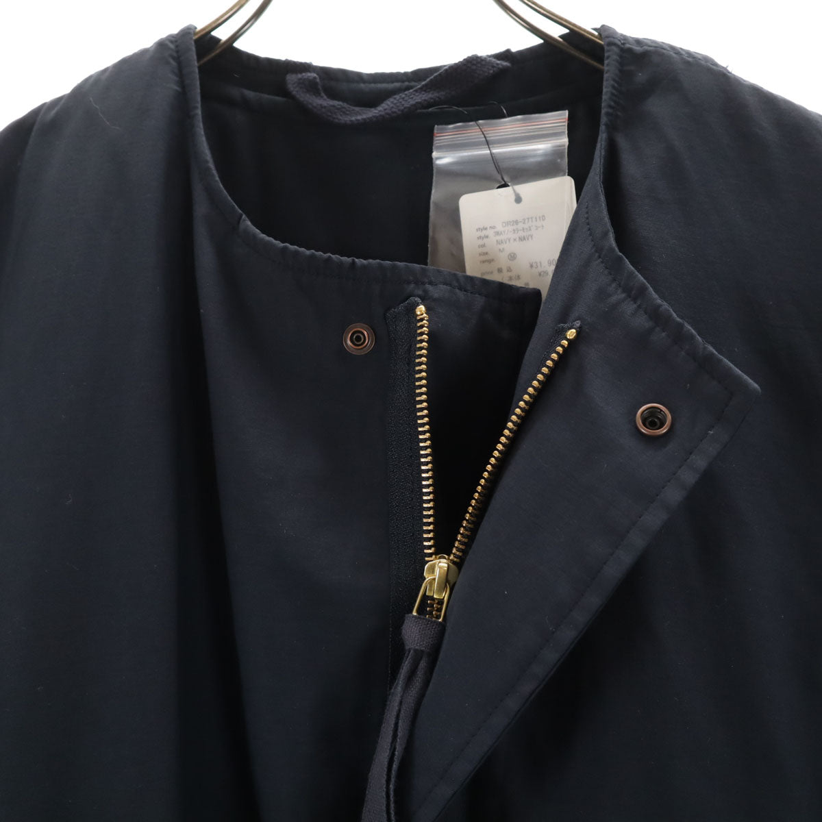 未使用 URBAN RESEARCH DOORS アーバンリサーチドアーズ 3WAY ノーカラー モッズコート M ネイビー ライナー付き レディース