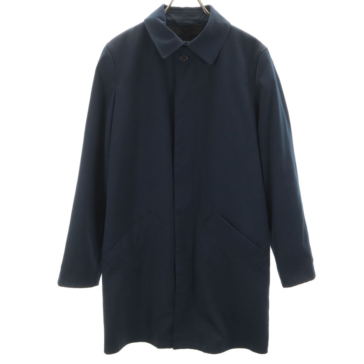 美品 A.P.C. アーペーセー ステンカラーコート XS ネイビー 中綿ライナー付き メンズ