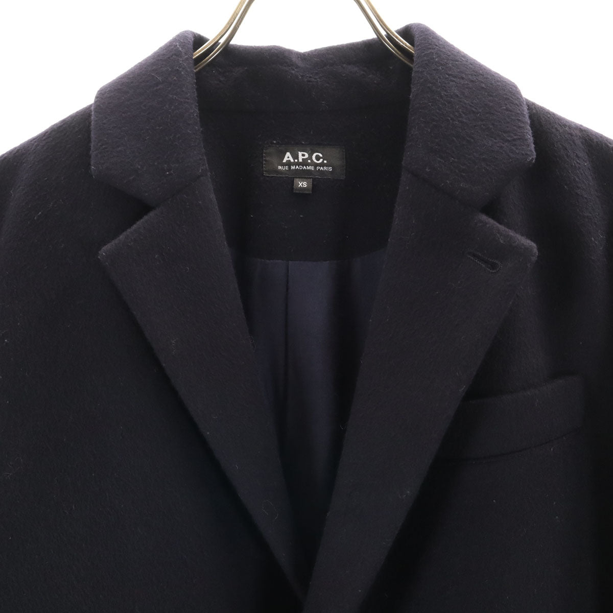 A.P.C. アーペーセー チェスターコート XS 濃紺 中綿 メンズ