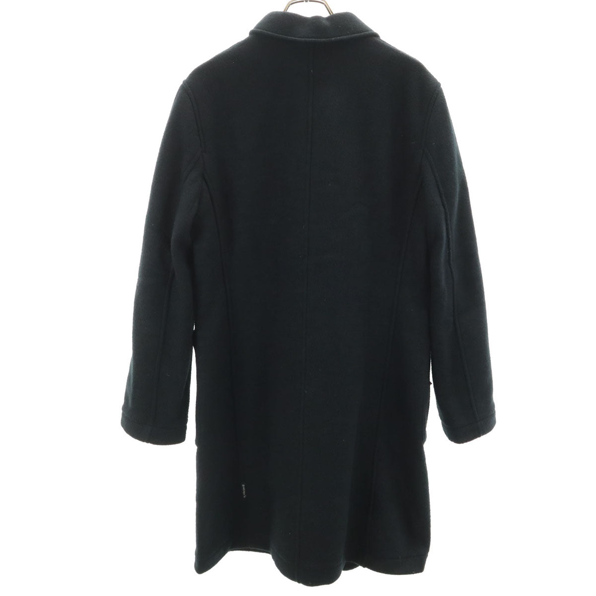 ARMANI JEANS アルマーニジーンズ 90s イタリア製 オールド ステンカラーコート 44 ブラック レディース