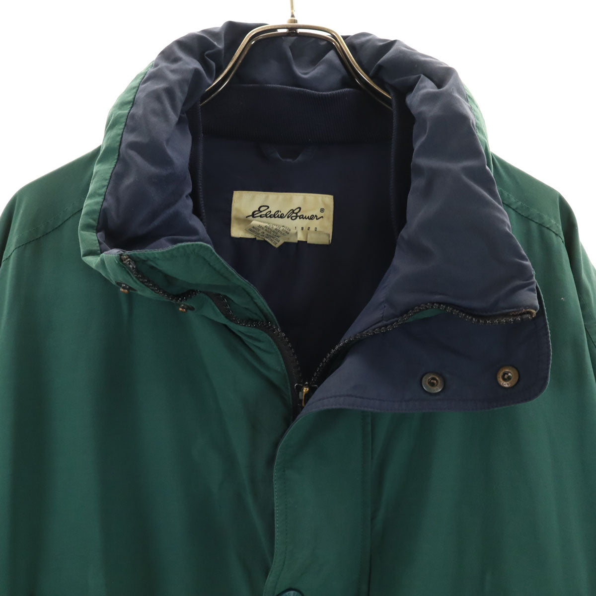 Eddie Bauer エディーバウアー 00s 白タグ ダウンコート XL グリーン アウトドア メンズ