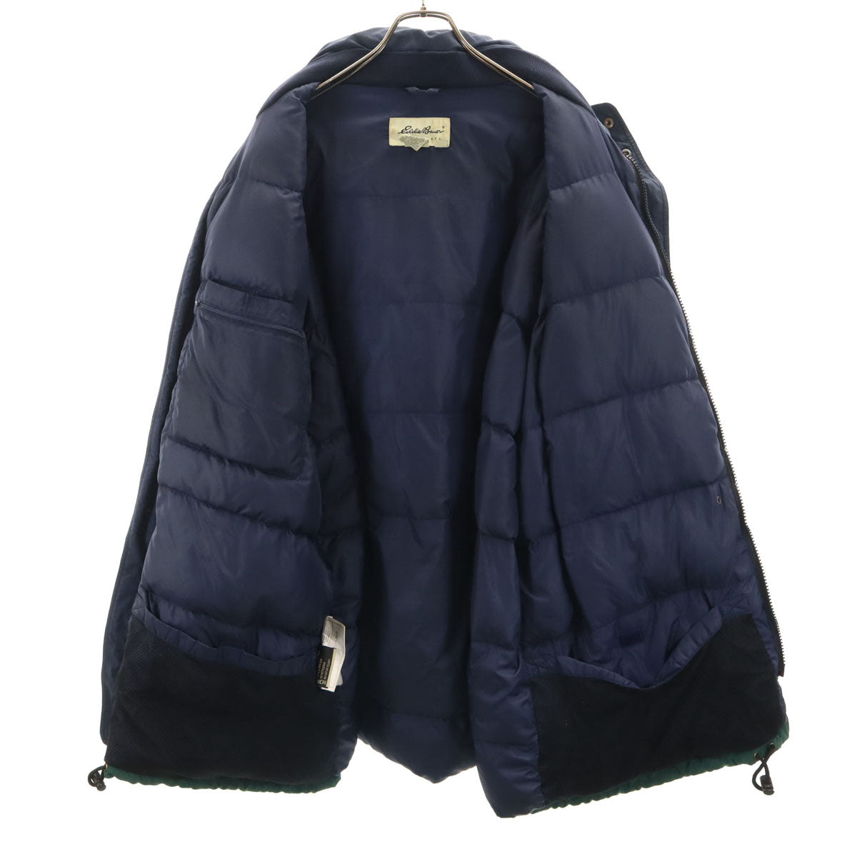 Eddie Bauer エディーバウアー 00s 白タグ ダウンコート XL グリーン アウトドア メンズ