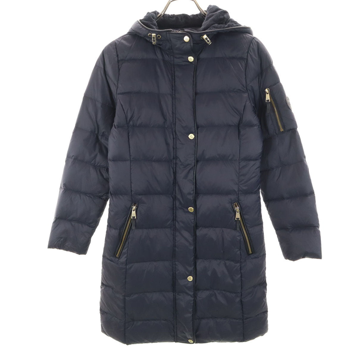 美品 LAUREN RALPH LAUREN ローレンラルフローレン ダウンコート XXS ネイビー レディース