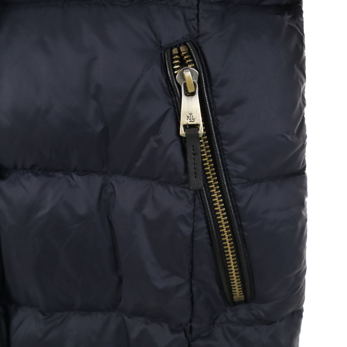 美品 LAUREN RALPH LAUREN ローレンラルフローレン ダウンコート XXS ネイビー レディース