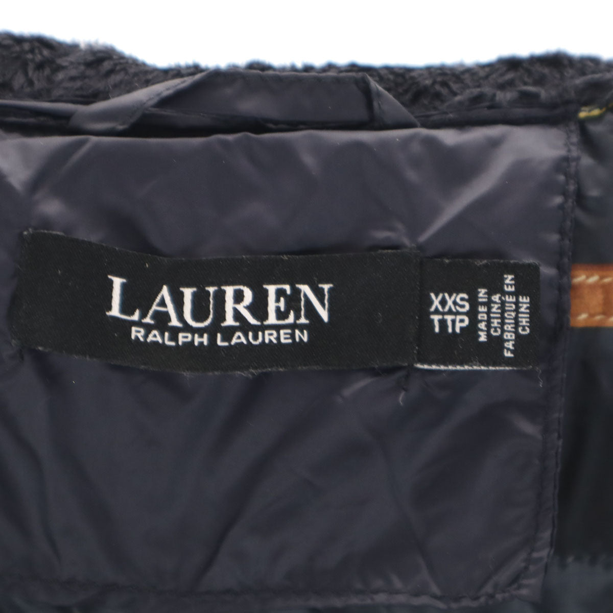美品 LAUREN RALPH LAUREN ローレンラルフローレン ダウンコート XXS ネイビー レディース