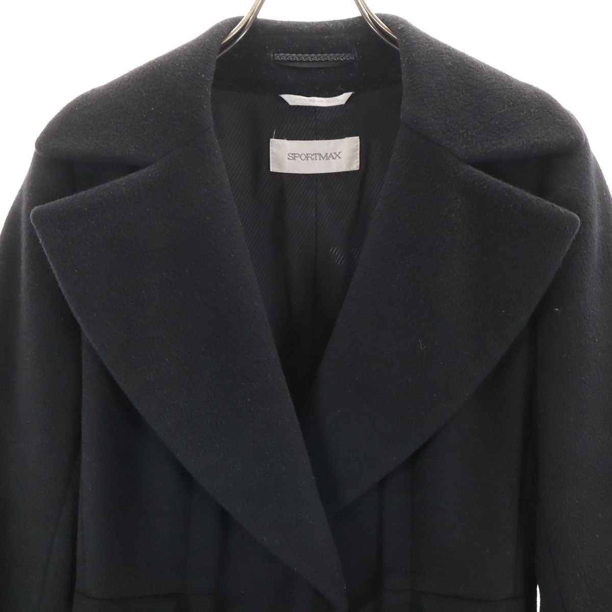 SPORTMAX スポーツマックス イタリア製 ウールコート 40 ブラック系 レディース