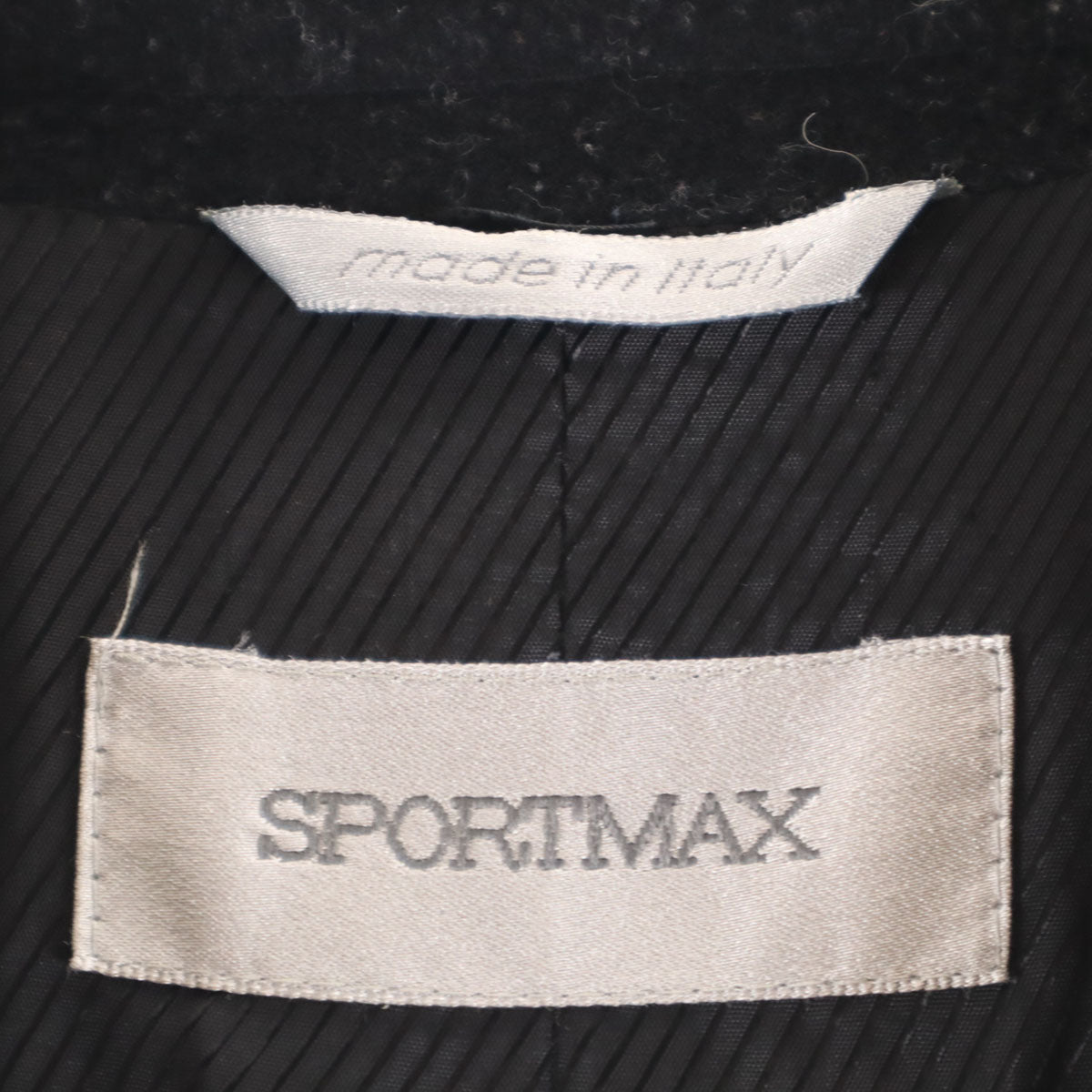 SPORTMAX スポーツマックス イタリア製 ウールコート 40 ブラック系 レディース
