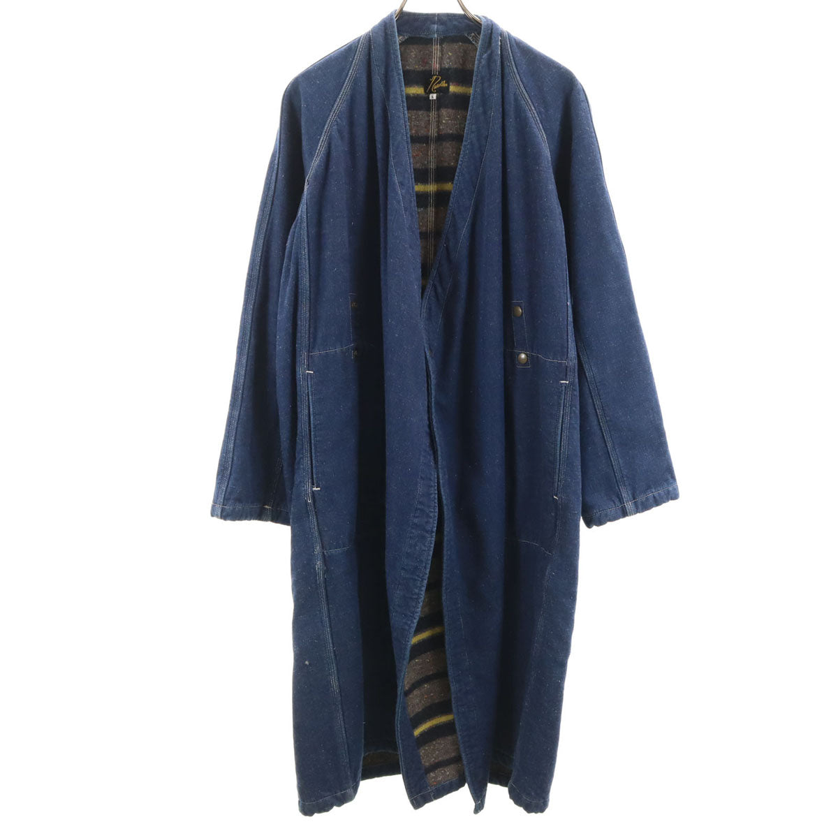 Needles ニードルズ 日本製 デニムコート S インディゴ 裏ブランケット メンズ