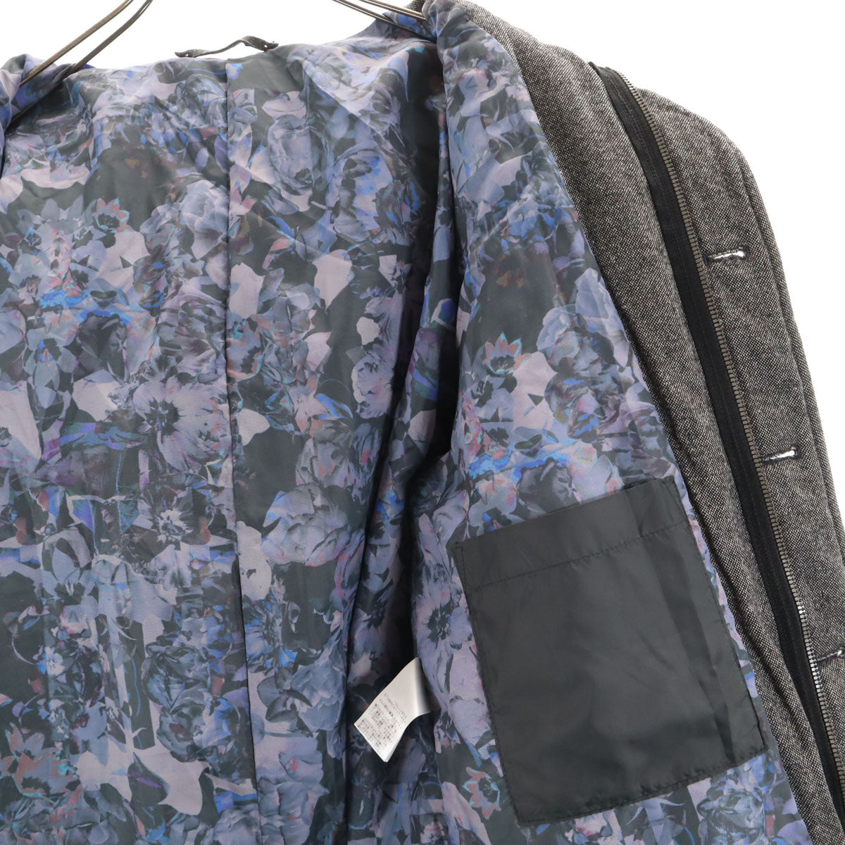 PS Paul Smith ピーエスポールスミス フーデッド ダウンコート L グレー メンズ