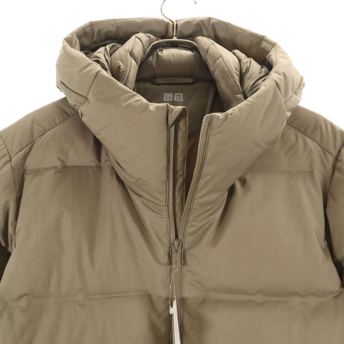 未使用 UNIQLO ユニクロ シームレス ダウンコート L カーキベージュ系 メンズ