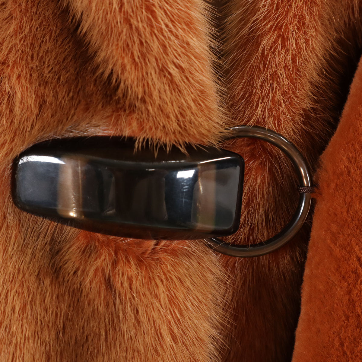 美品 Majestic マジェスティック 80s 90s カナダ製 ミンク オールド ポンチョ 毛皮コート オレンジ レディース