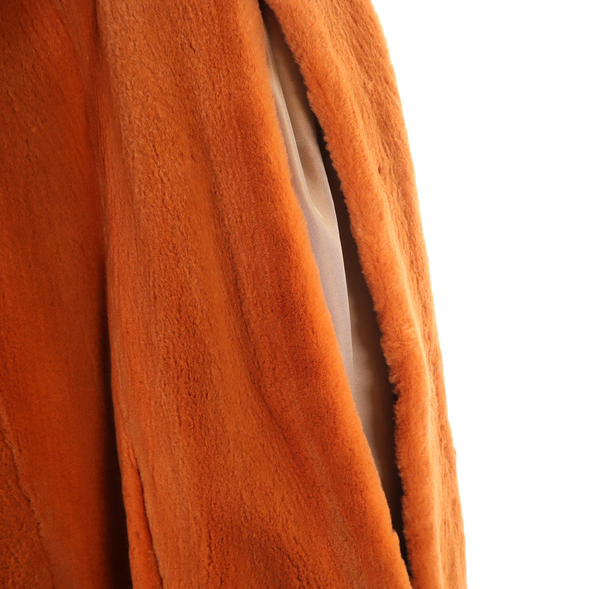 美品 Majestic マジェスティック 80s 90s カナダ製 ミンク オールド ポンチョ 毛皮コート オレンジ レディース