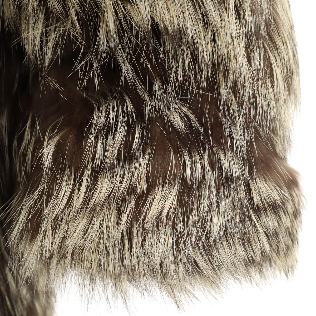 美品 EMBA エンバ シルバーフォックス 毛皮コート 11 ブラウン レディース