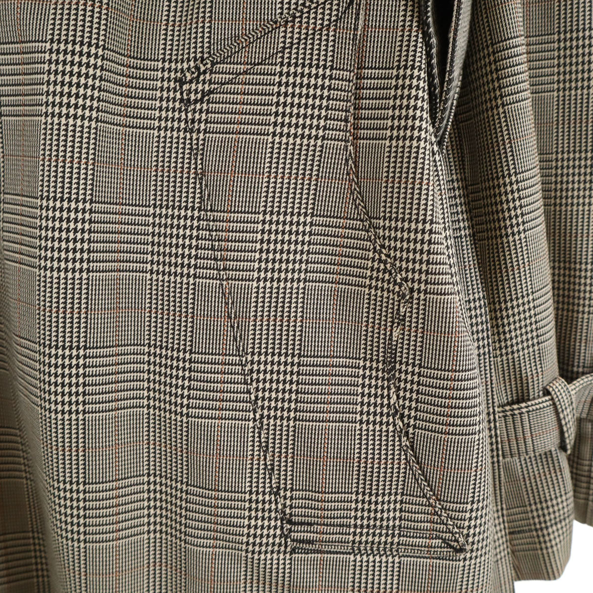 PS Paul Smith ピーエスポールスミス 日本製 グレンチェック トレンチコート L グレージュ ベストライナー付き メンズ