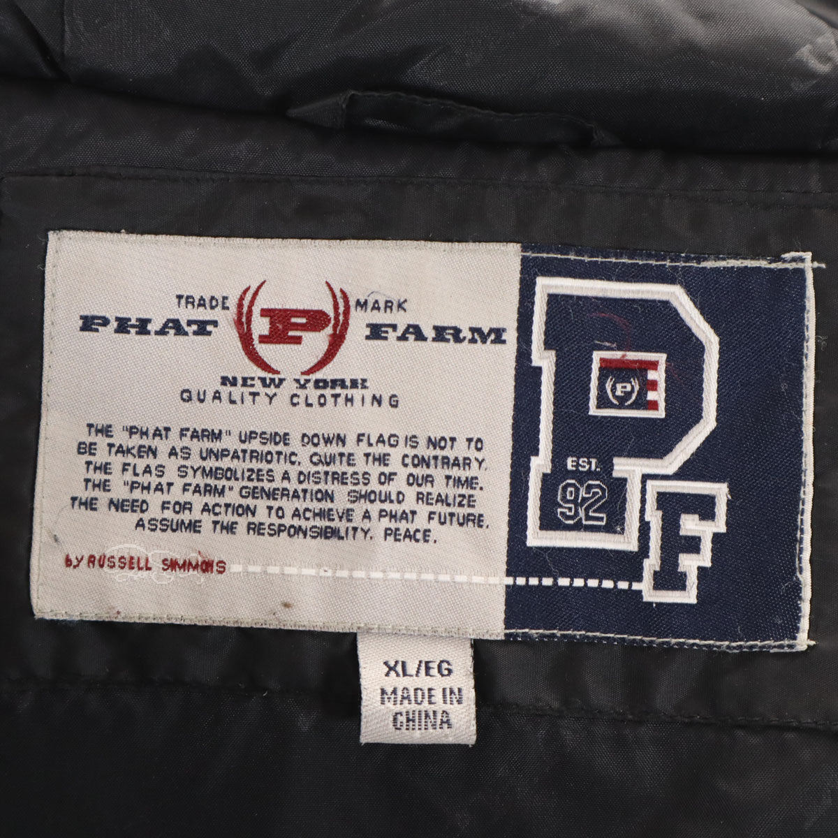 PHAT FARM ファットファーム ダウンコート XL ブラック メンズ