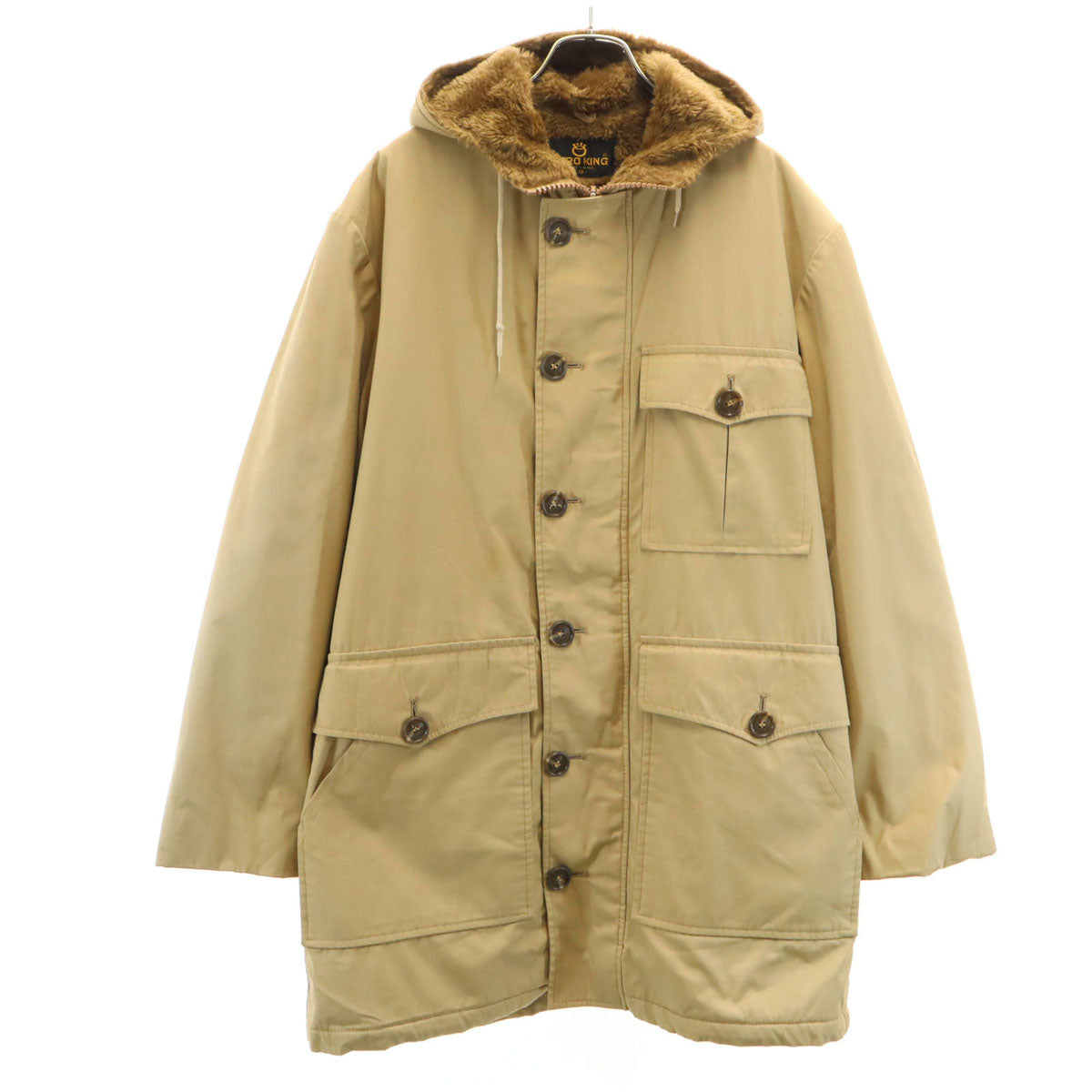 ZERO KING ゼロキング 80s USA製 ヴィンテージ フードジャケット 36 ベージュ メンズ