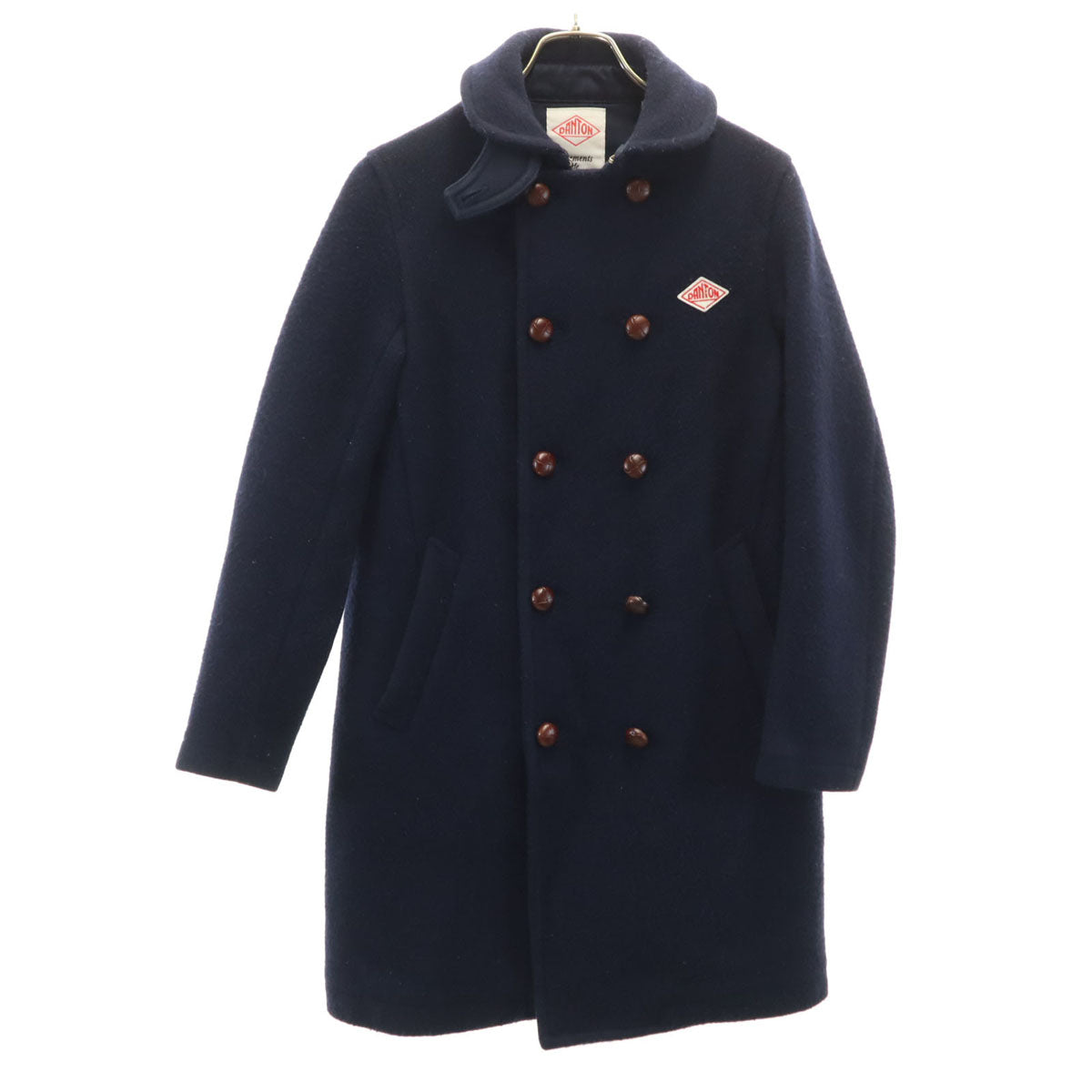 Danton ダントン アーバンリサーチドアーズ URBAN RESEARCH DOORS 日本製 ウールコート 34 ネイビー レディース
