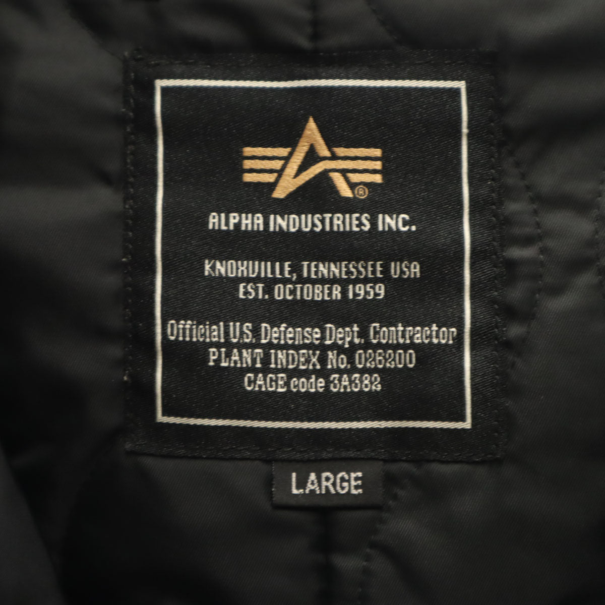 ALPHA INDUSTRIES INC アルファインダストリーズ 中綿コート L ブラック系 メンズ