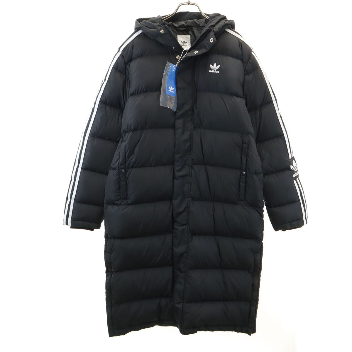未使用 adidas アディダス トレフォイルロゴ ダウンコート O ブラック メンズ