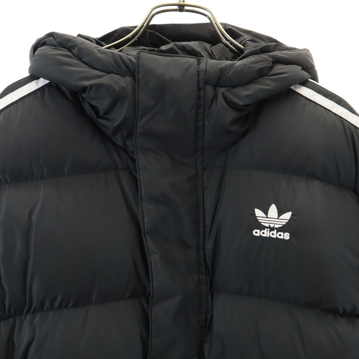 未使用 adidas アディダス トレフォイルロゴ ダウンコート O ブラック メンズ