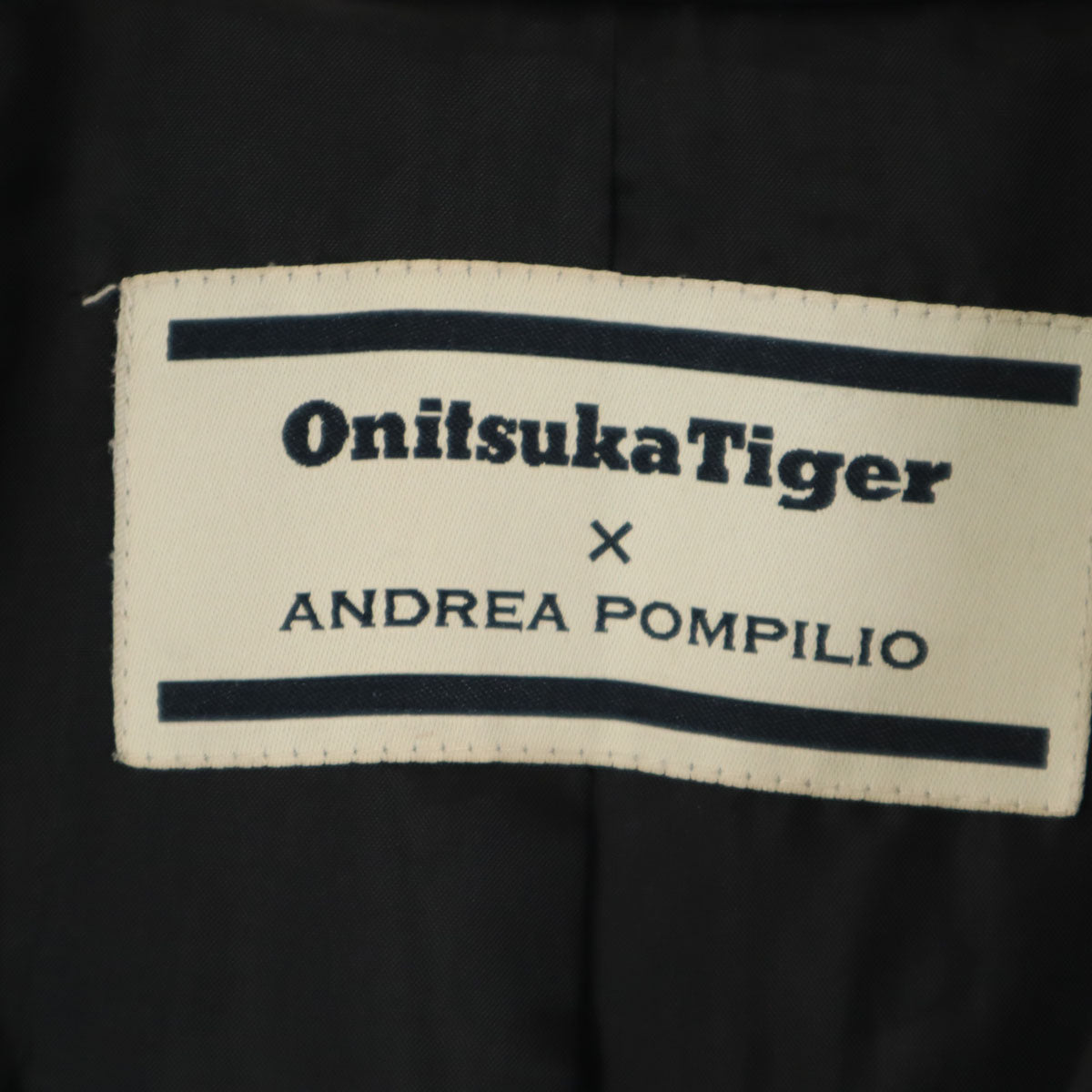 ONITSUKA TIGER オニツカタイガー アンドレア ポンピリオ ANDREA POMPILIO コラボ ダウンコート M ブラック レディース