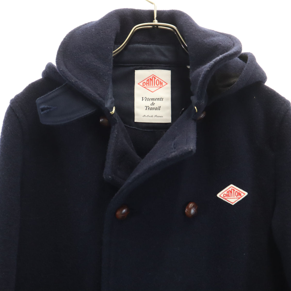 Danton ダントン URBAN RESEARCH アーバンリサーチ 別注 コート 38 ネイビー くるみボタン レディース