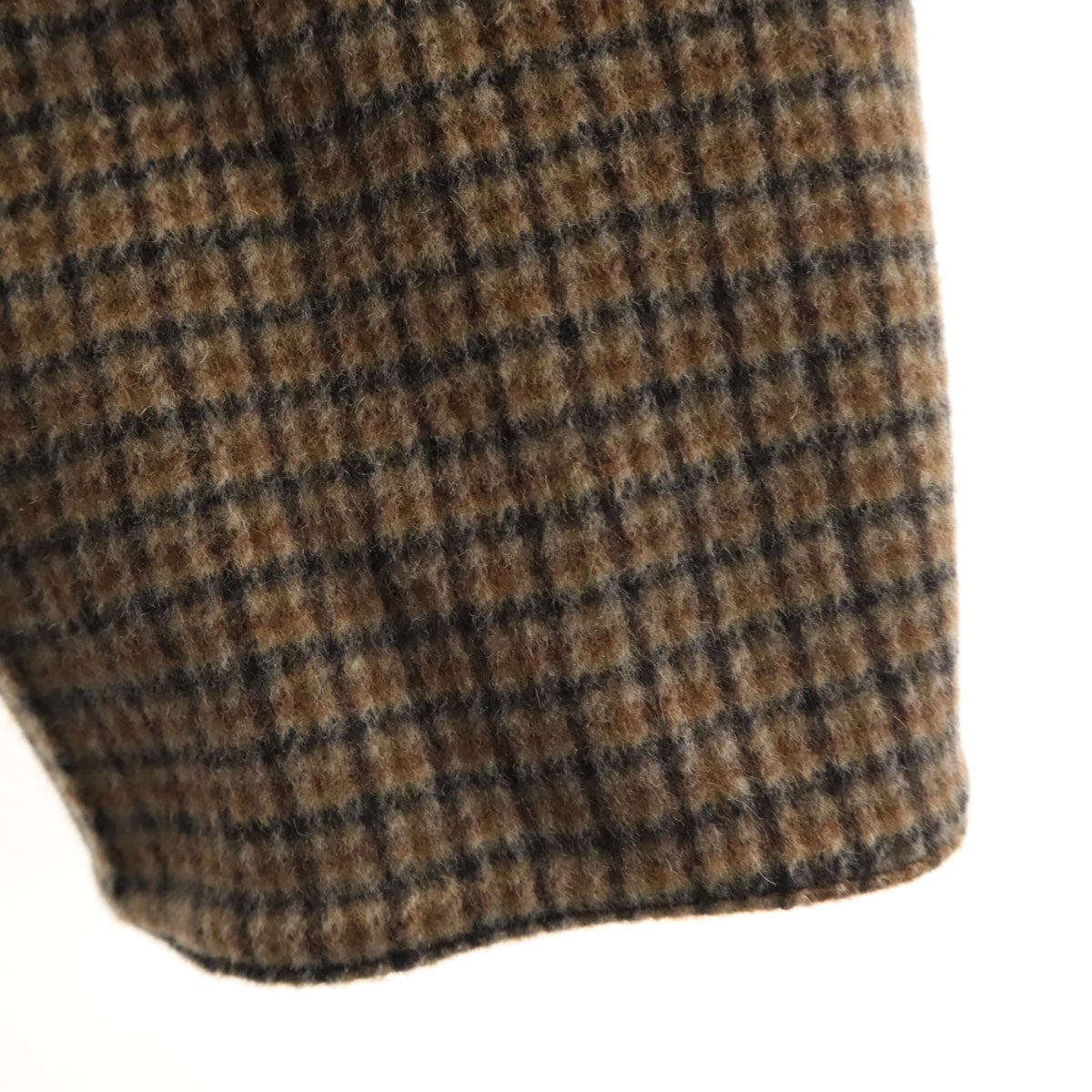 未使用 PLST プラステ チェック柄 リバー コート M ブラウン レディース