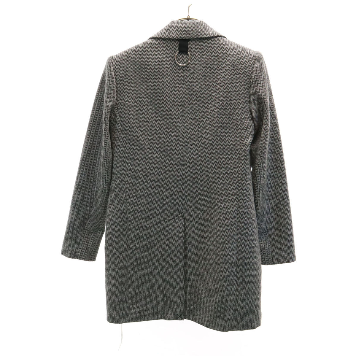 未使用 tibi ティビ ヘリンボーン チェスターコート 0 ホワイト レディース
