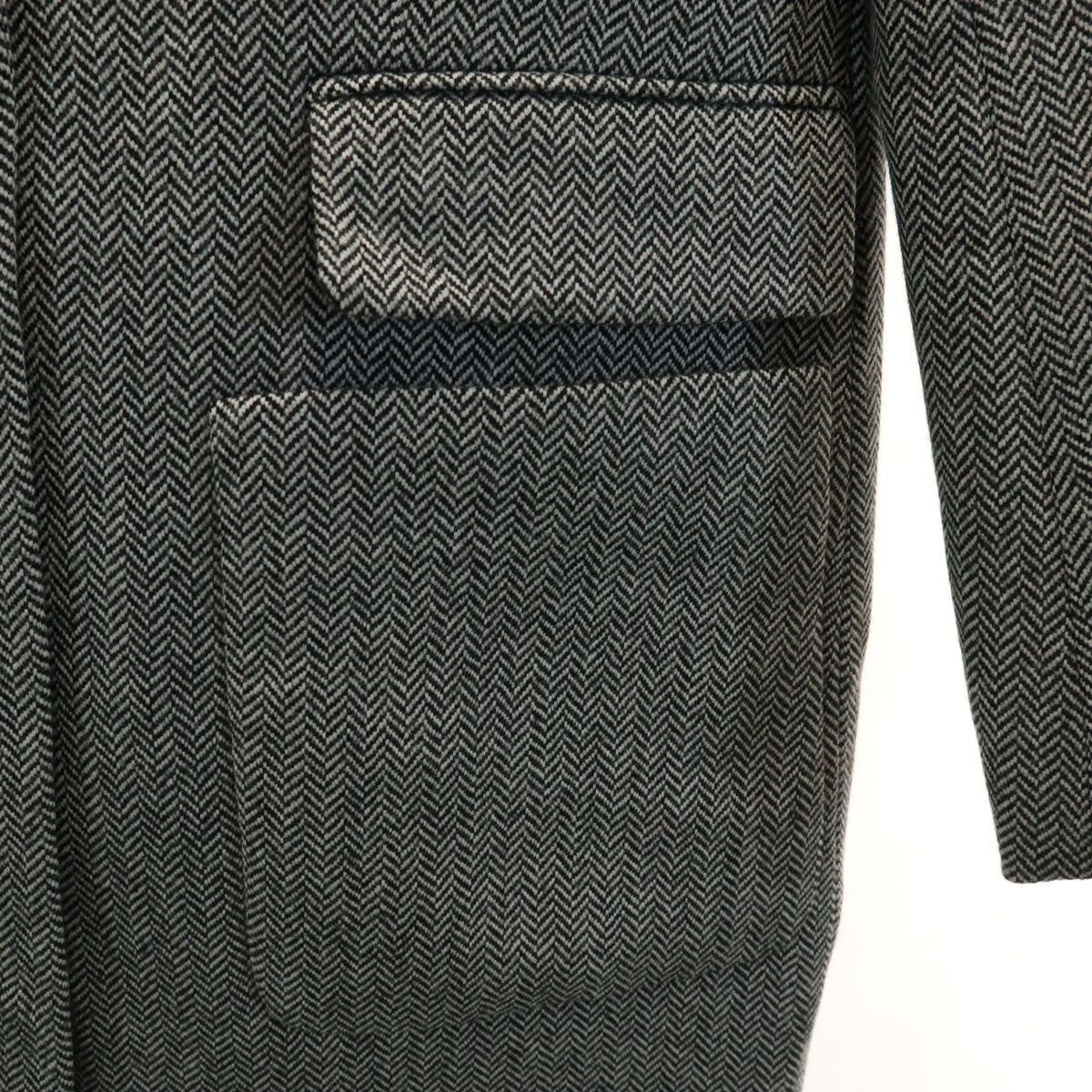 未使用 tibi ティビ ヘリンボーン チェスターコート 0 ホワイト レディース