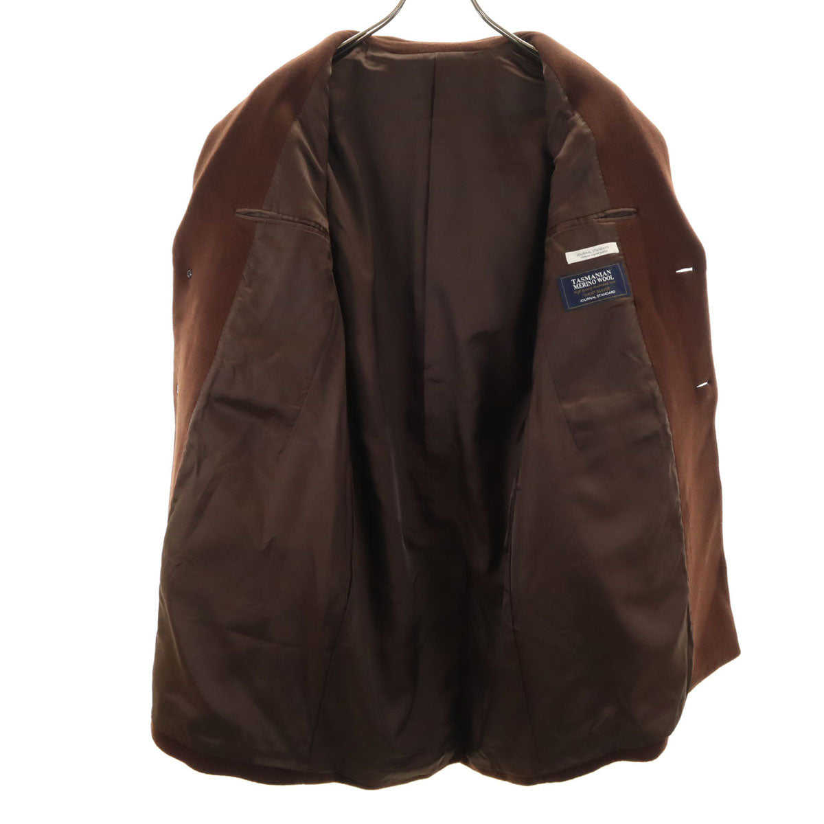 JOURNAL STANDARD ジャーナルスタンダード ウールブレンド チェスターコート S ブラウン メンズ
