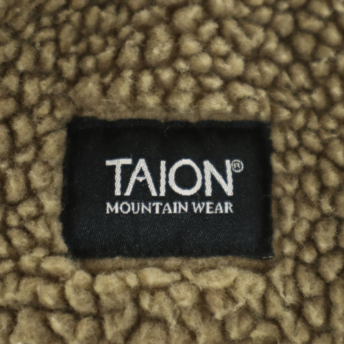 TAION タイオン ボア ダウンコート L ベージュ系 リバーシブル レディース