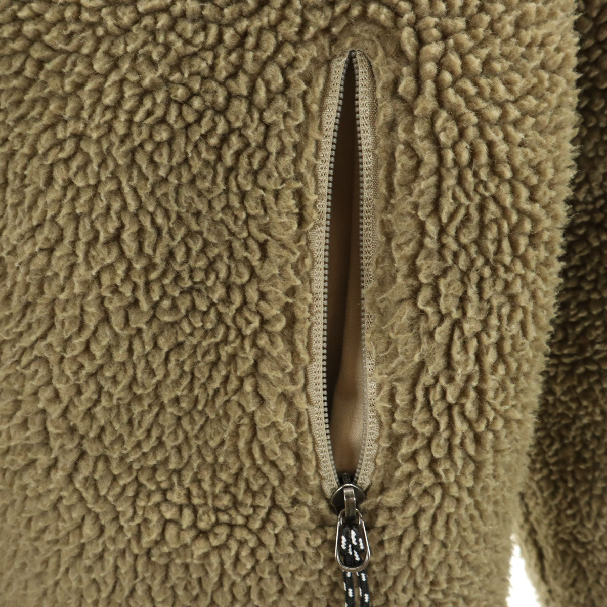 TAION タイオン ボア ダウンコート L ベージュ系 リバーシブル レディース