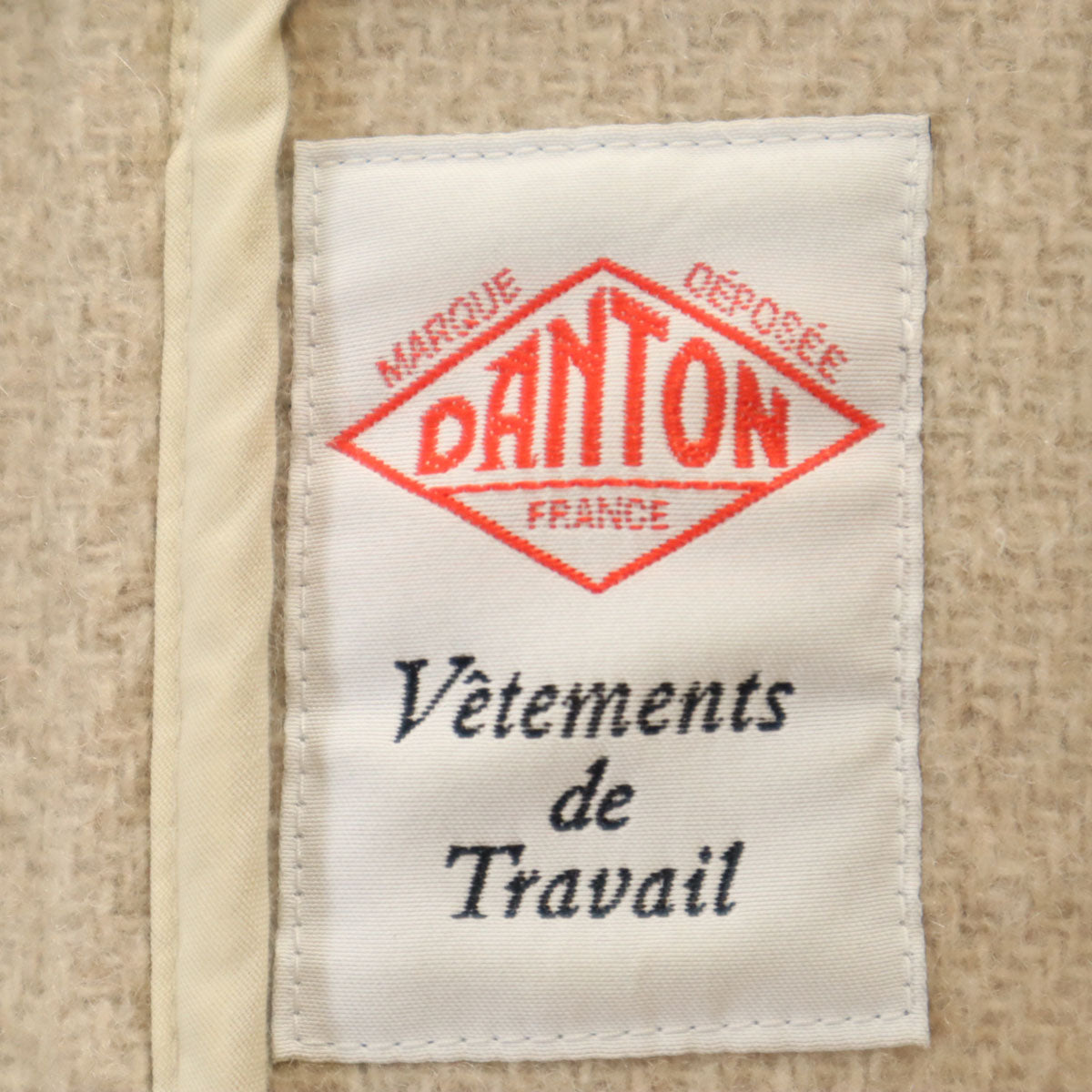 Danton ダントン 日本製 ウールモッサ フード コート 38 ベージュ系 レディース