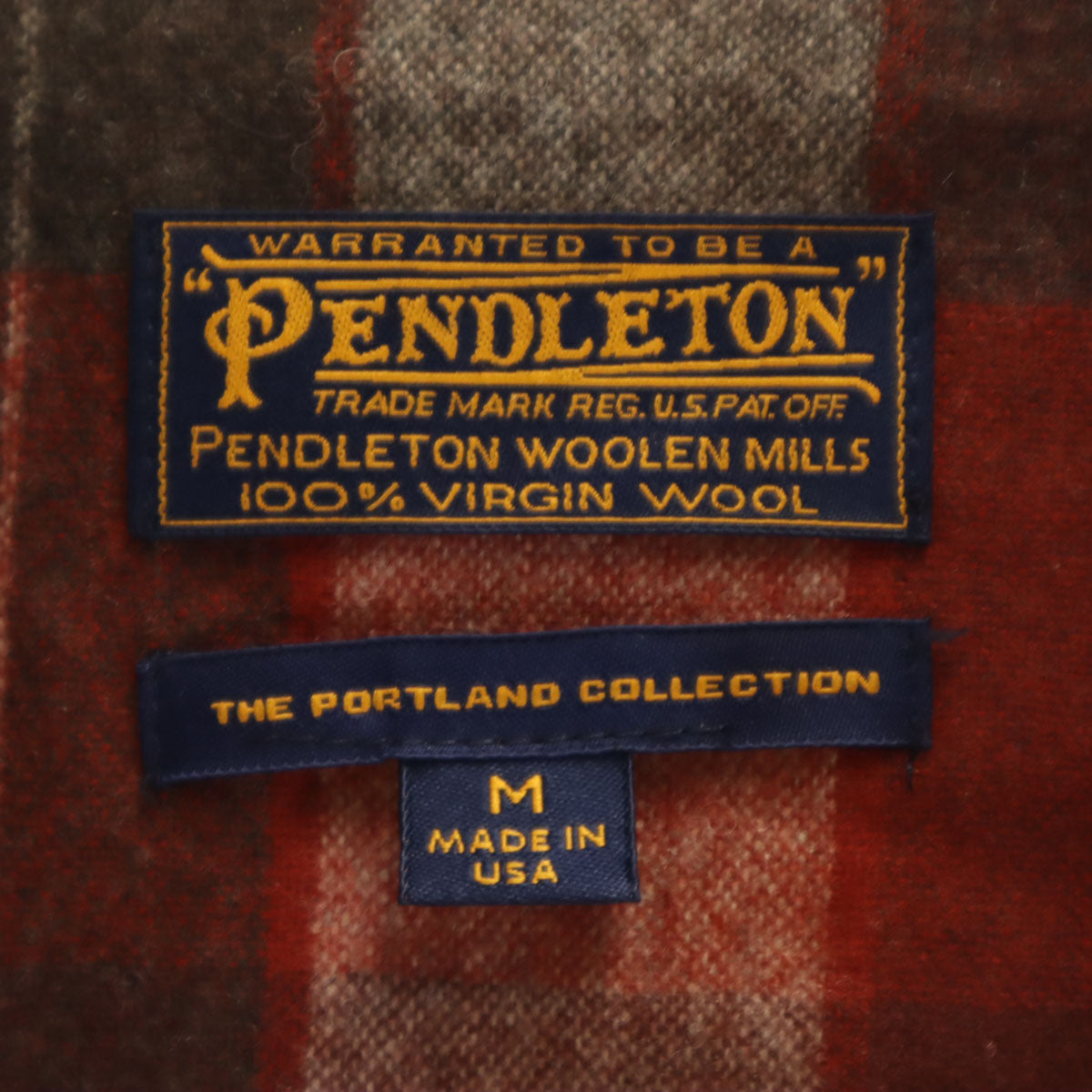 PENDLETON ペンドルトン USA製 チェック 中綿コート M レッド系 レディース