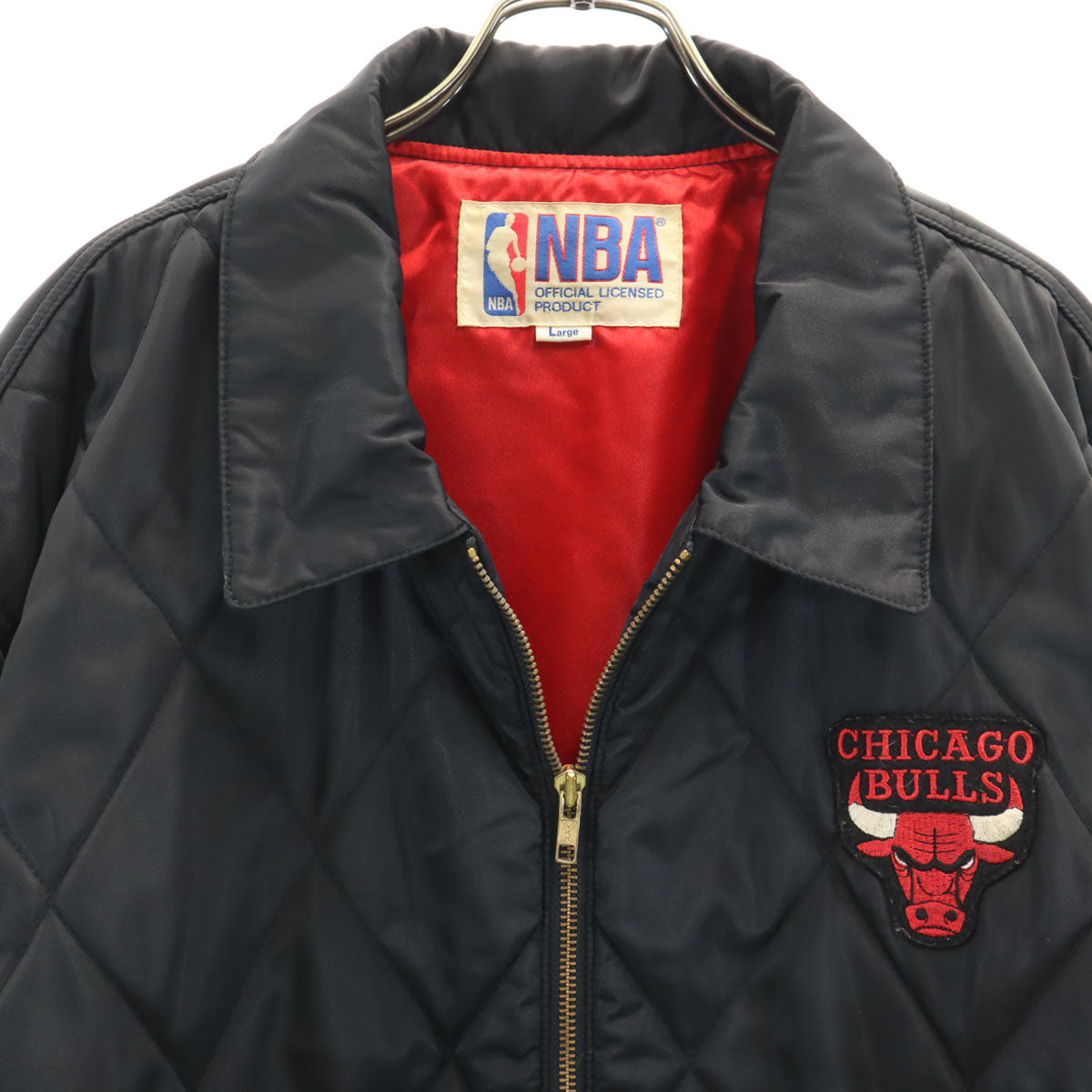 NBA エヌビーエー シカゴ・ブルズ キルティングコート L ブラック CHICAGO BULLS メンズ