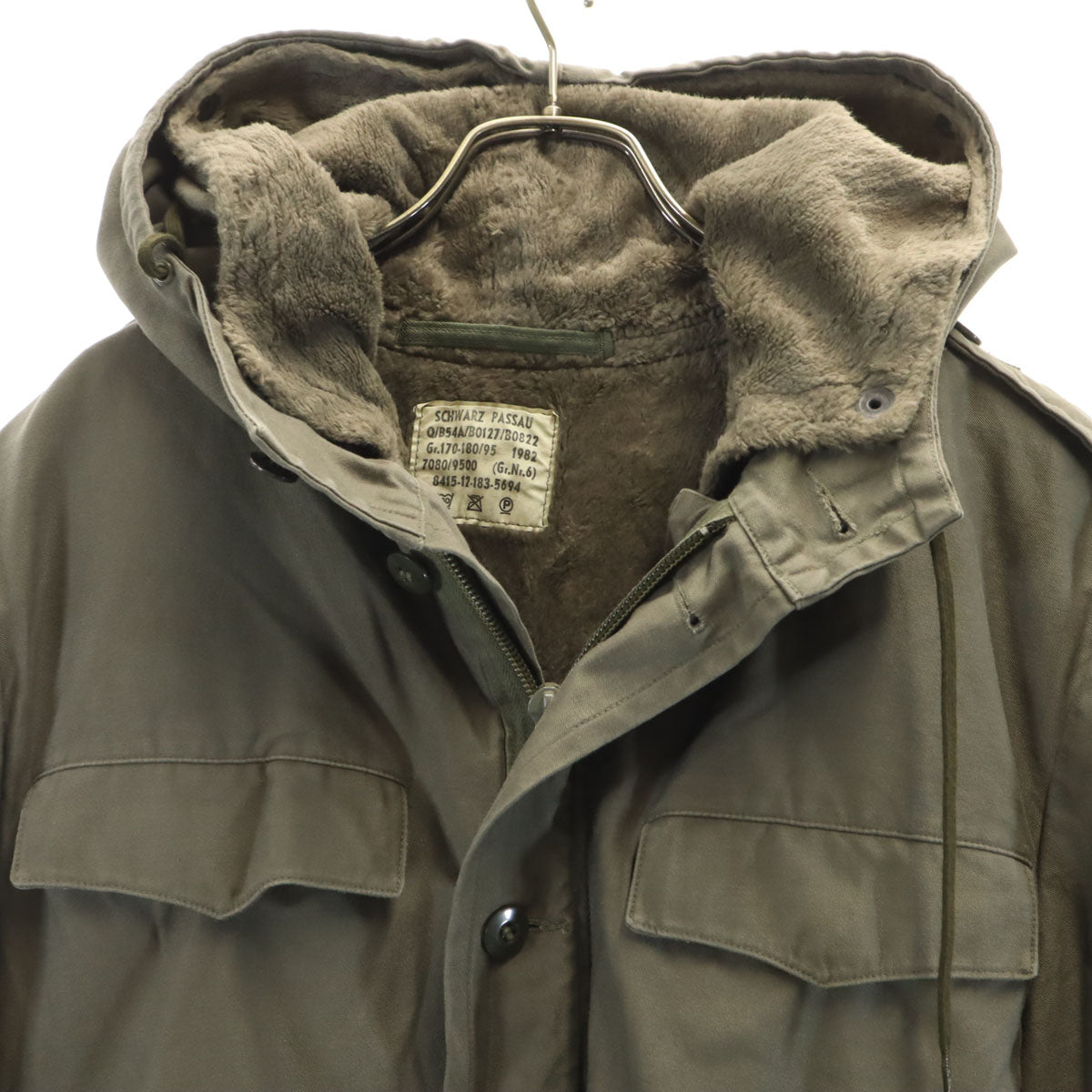 GERMAN MILITARY ドイツ軍 80s ヴィンテージ モッズコート 6 オリーブ系 ライナー付き ミリタリー メンズ