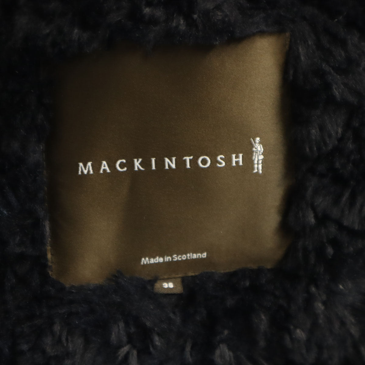 Mackintosh マッキントッシュ スコットランド製 キルティングコート 36 ブラック 中綿 裏ファー レディース