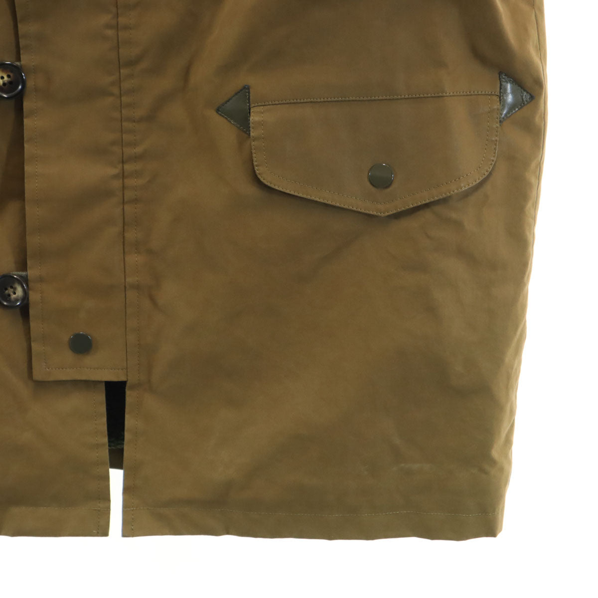 A.P.C. アーペーセー ワックスコーティング加工 モッズコート XS カーキブラウン 裏ボア メンズ