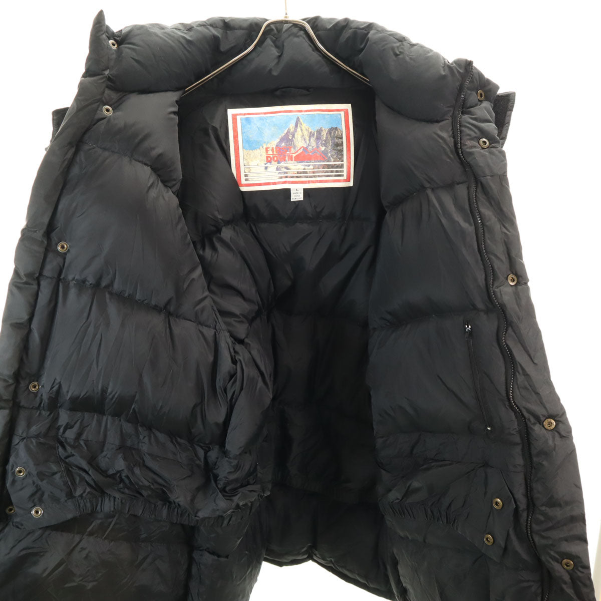 FIRSTDOWN ファーストダウン ダウンコート L ブラック メンズ