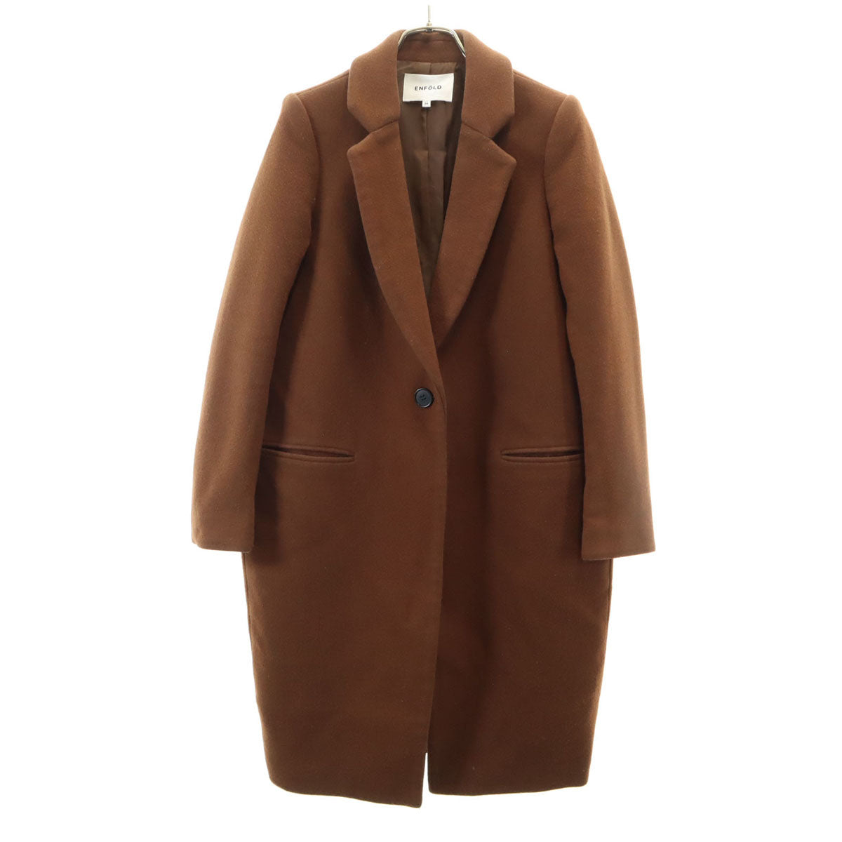 ENFOLD エンフォルド ウール チェスターコート 36 ブラウン系 レディース