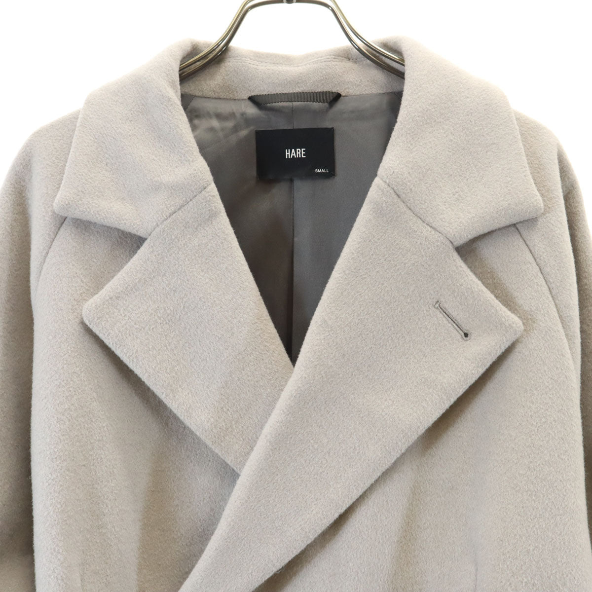HARE ハレ ウールブレンド コート S グレー メンズ