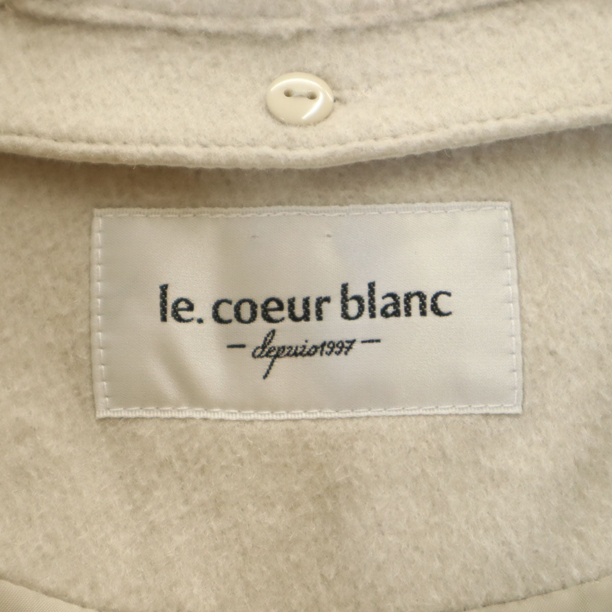 le coeur blanc ルクールブラン ノーカラーコート 38 グレー系 レディース