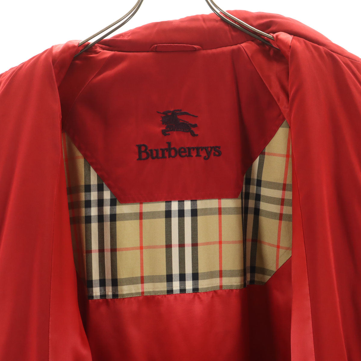 Burberrys バーバリーズ 90s オールド B刺繍 中綿コート 7AR レッド 三陽商会 レディース