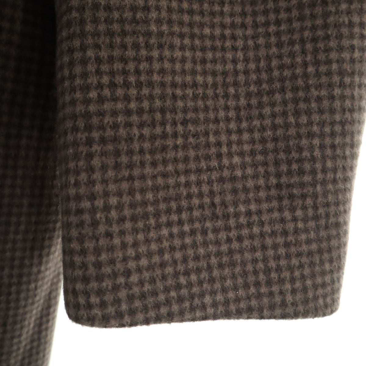 JOURNAL STANDARD ジャーナルスタンダード ハウンドトゥース柄 ステンカラーコート M グレーブラウン系 千鳥格子 メンズ