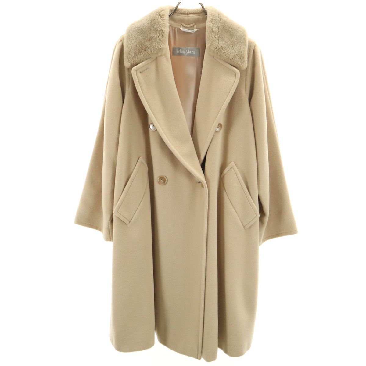 MAX MARA マックスマーラ ビーバーウール アルスター コート 38 ベージュ レディース
