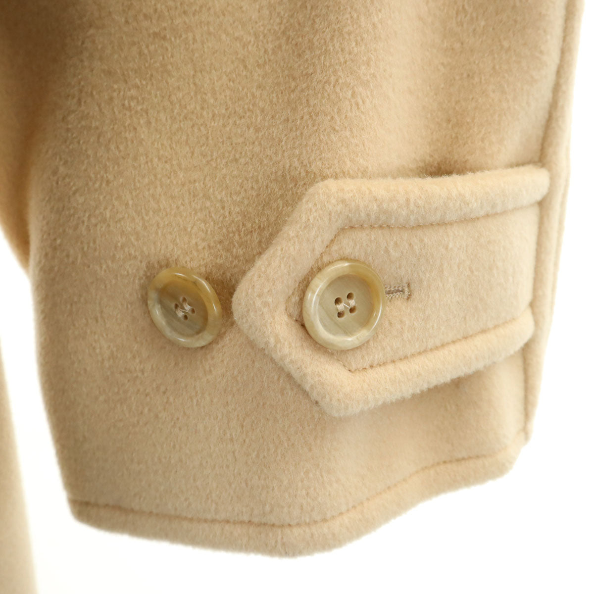 MAX MARA マックスマーラ ビーバーウール アルスター コート 38 ベージュ レディース