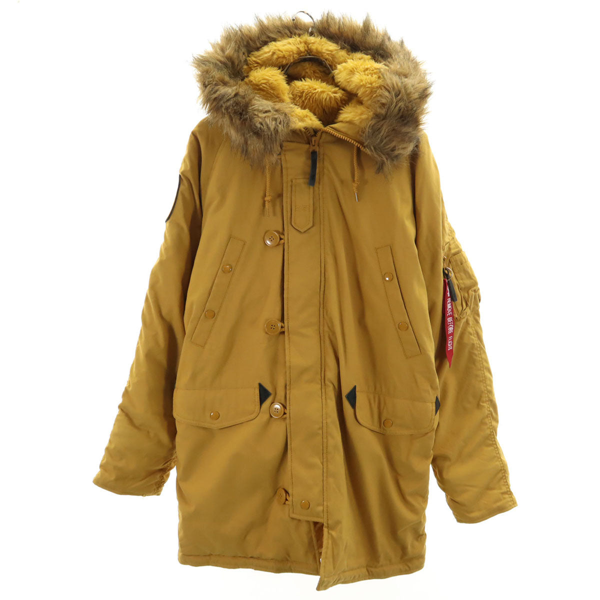 ALPHA INDUSTRIES INC アルファインダストリーズ 中綿コート M マスタード メンズ