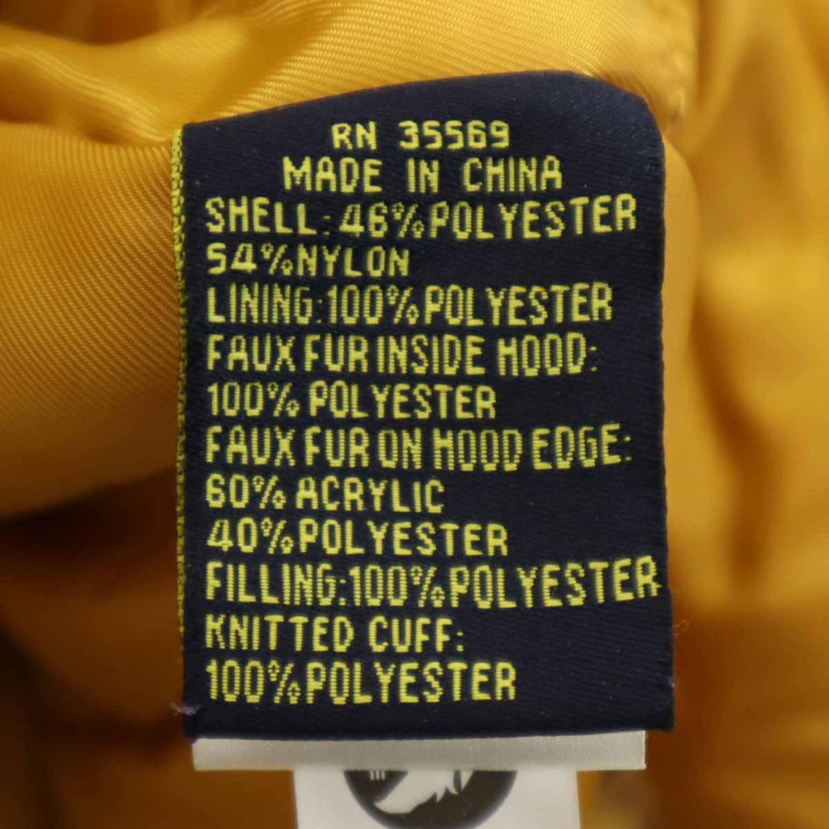 ALPHA INDUSTRIES INC アルファインダストリーズ 中綿コート M マスタード メンズ