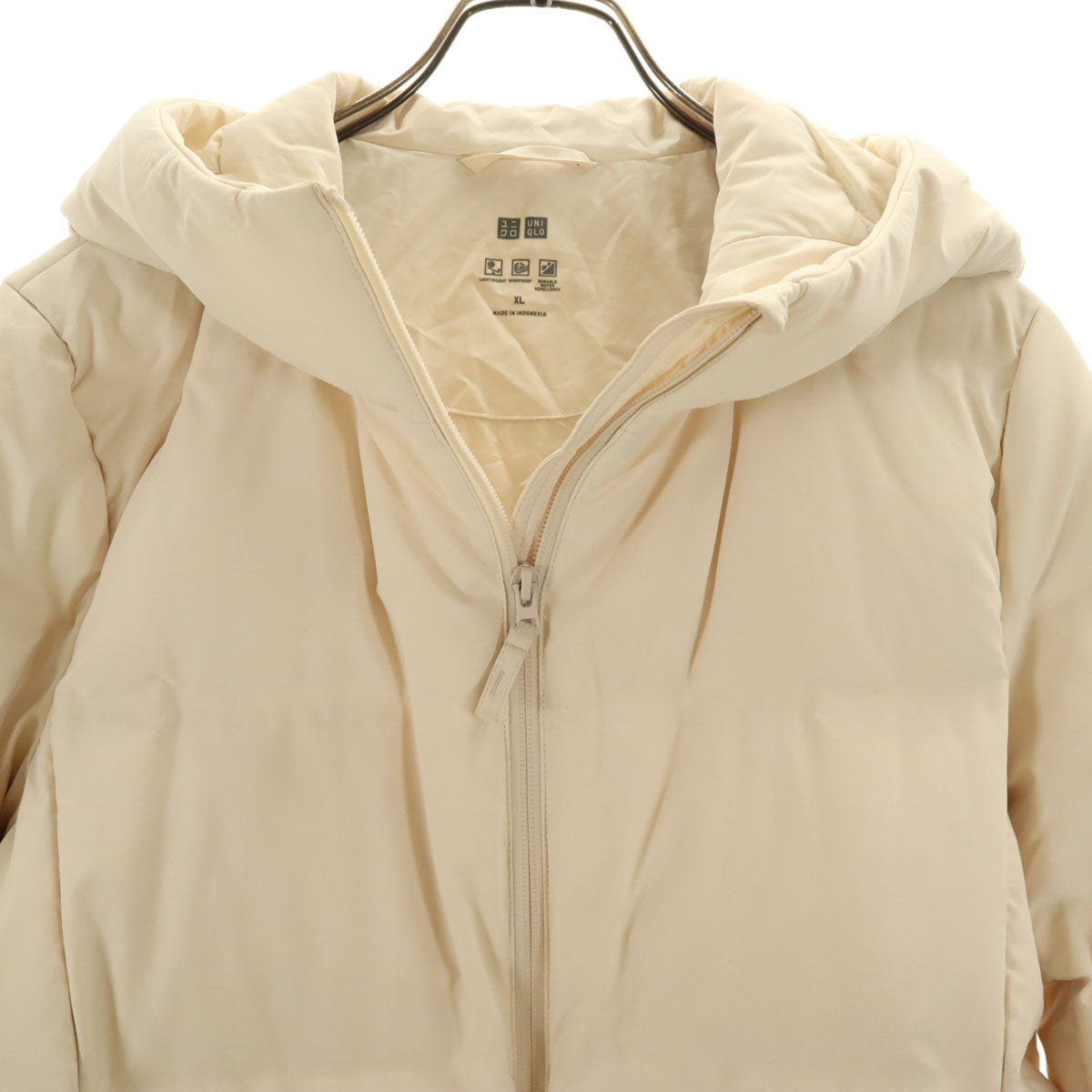 UNIQLO ユニクロ シームレス ダウンコート XL アイボリー レディース