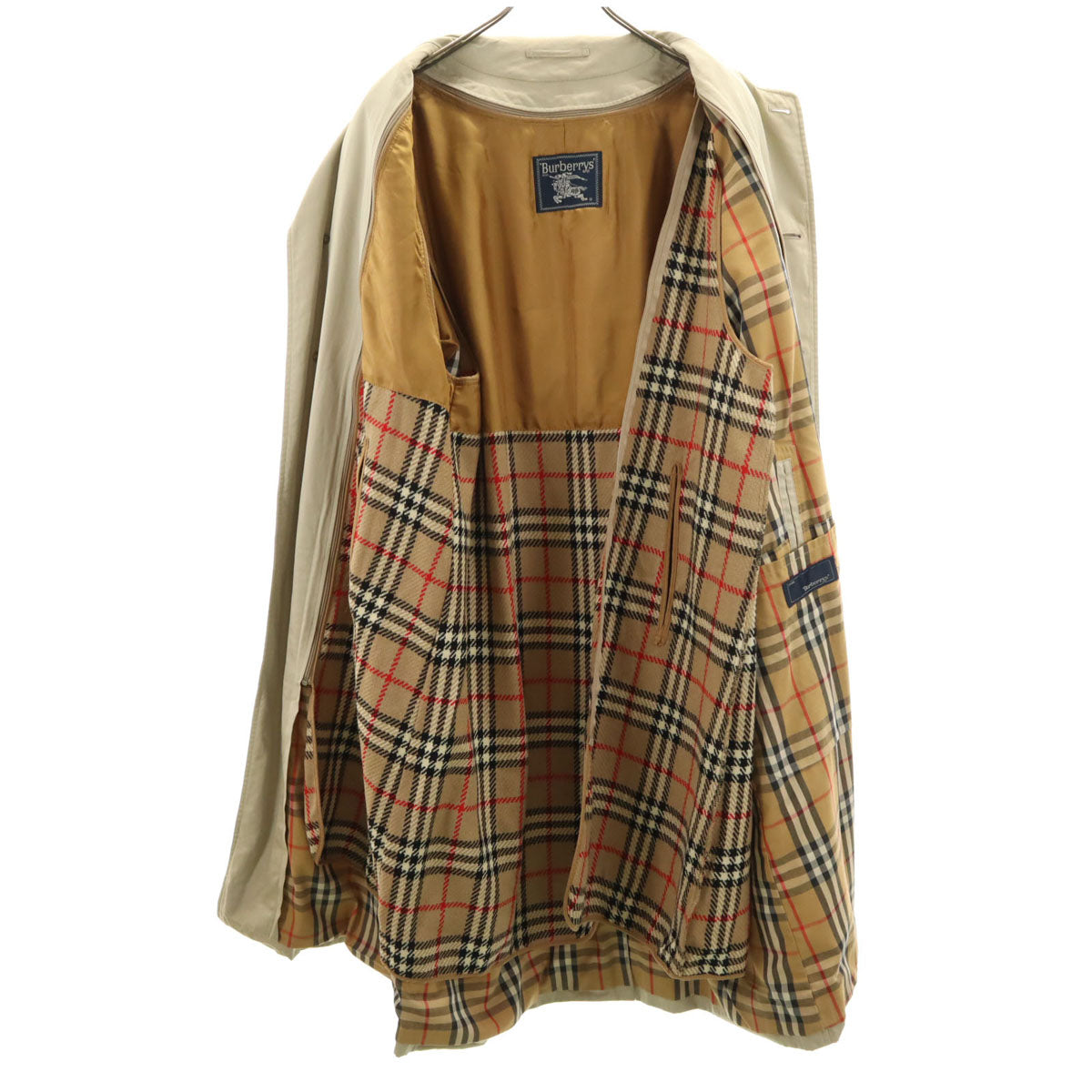 Burberrys バーバリーズ 80s 90s オールド ステンカラーコート 96-180 グレージュ ライナー付き メンズ